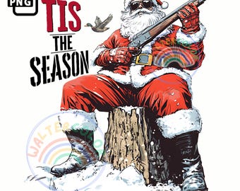 Camo Santa Hund jagen PNG: Weihnachtssublimation (Digitaler Download)