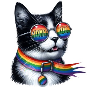 4 LGBTQ Pride Monat | Katze LGBTQ Png | Stolz Png | schwuler Stolz Png | lgbt Regenbogen | Schnurride | Lesben Png | Digitale Datei | Sofortiger Download