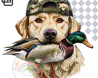 Entenjagdhund PNG: Stockente Sublimation (Digitaler Download)