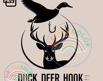 Duck & Deer Hunting PNG Designs: USA Camo, Bass Fishing (Digital Download)