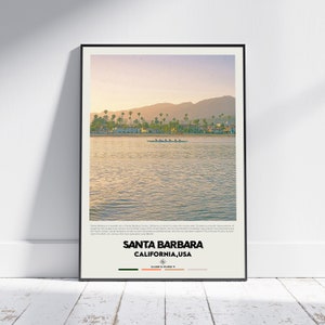 Digital Oil Paint, Santa Barbara Print, Santa Barbara Wall Art, Santa Barbara Poster, Santa Barbara Photo, Santa Barbara Poster Print