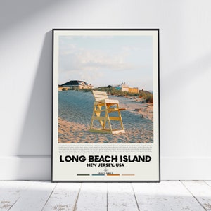 Digital Oil Paint, Long Beach Island Print, Long Beach Island Art, Long Beach Island Poster, Long Beach Island Photo, New Jersey Poster