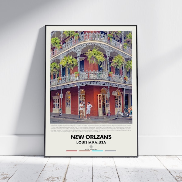 Digital Oil Paint, New Orleans Print, New Orleans Wall Art, New Orleans Poster, New Orleans Photo, New Orleans Poster Print, United States