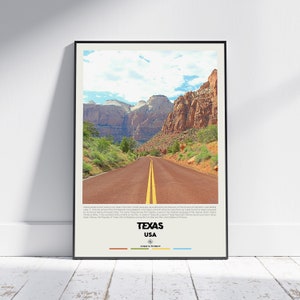 Digital Oil Paint, Texas Print, Texas Wall Art, Texas Poster, Texas Photo, Texas Poster Print, Texas Wall Decor, United States Poster Print