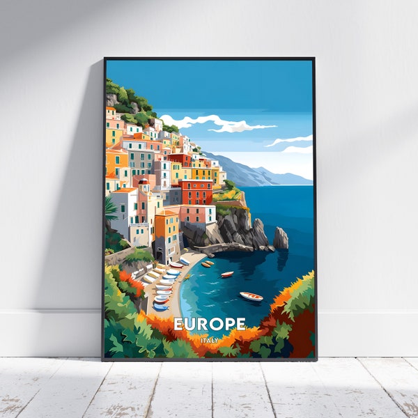 Italy City Print, Europe Travel Poster, Europe Travel Gift, Europe Wall Art, Italy Digital Download, Italy Poster, Instant Download