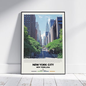 Digitale Ölfarbe, New York City Druck, New York Wandkunst, New York Poster, New York Foto, New York Poster Druck, New York Dekor, USA