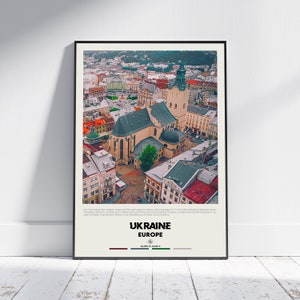 Digital Oil Paint, Ukraine Print, Ukraine Wall Art, Ukraine Poster, Ukraine Photo, Ukraine Poster Print, Ukraine Wall Decor, Kyiv, Lviv