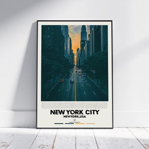 Pintura al óleo digital, Impresión de la ciudad de Nueva York, Arte mural de la ciudad de Nueva York, Póster de la ciudad de Nueva York, Foto de la ciudad de Nueva York, Impresión de póster de la ciudad de Nueva York