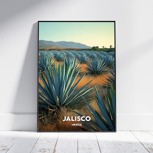 Jalisco City Print, Jalisco Travel Poster, Mexico Travel Gift, Jalisco Wall Art, Jalisco Digital Download, Jalisco Poster