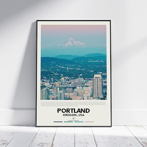 Digital Oil Paint, Portland Print, Portland Wall Art, Portland Poster, Portland Photo, Portland Poster Print, Portland Wall Decor, Oregon