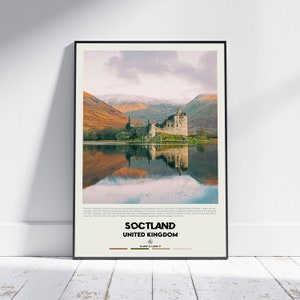 Peinture numérique à l'huile, impression Ecosse, art mural Ecosse, affiche Ecosse, photo Ecosse, impression affiche Ecosse, décoration murale Ecosse, impression Royaume-Uni