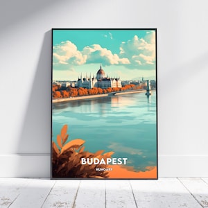 Budapest City Print, Budapest Travel Poster, Hungary Travel Gift, Budapest Wall Art, Budapest Digital Download, Budapest Poster