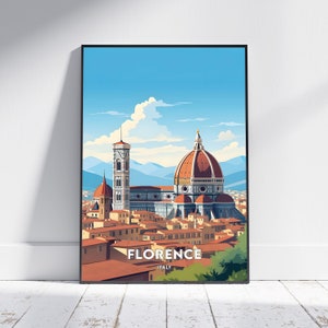 Florence City Print, Florence Travel Poster, Italy Travel Gift, Florence Wall Art, Florence Digital Download, Florence Poster