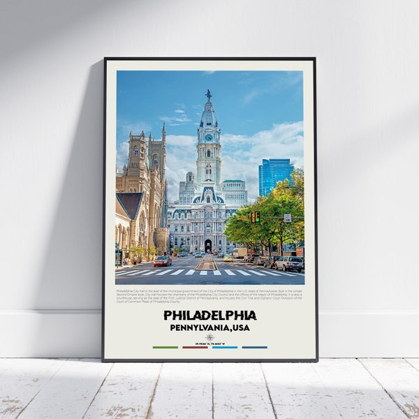Digital Oil Paint, Philadelphia Print, Philadelphia Art, Philadelphia Poster, Philadelphia Photo, Philadelphia Poster Print, Pennsylvania