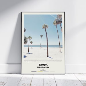 Digital Oil Paint, Tampa Print, Tampa Wall Art, Tampa Poster, Tampa Photo, Tampa Poster Print, Tampa Wall Decor, Florida Poster Print, USA