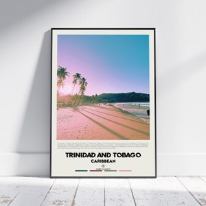 Digital Oil Paint, Trinidad and Tobago Print, Trinidad and Tobago Wall Art, Trinidad and Tobago Poster, Trinidad and Tobago Photo
