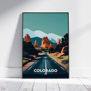 Colorado City Print, Colorado Travel Poster, Usa Travel Gift, Colorado Wall Art, Colorado Digital Download, Colorado Poster