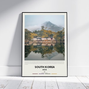 Digital Oil Paint, South Korea Print, South Korea Art, South Korea Poster, South Korea Photo, South Korea Poster Print, South Korea Decor