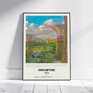 Digital Oil Paint, Singapore Print, Singapore Wall Art, Singapore Poster, Singapore Photo, Singapore Poster Print, Singapore Wall Decor