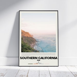 Digital Oil Paint, Southern California Print, California Wall Art, Southern California Poster, California Photo, California Poster Print