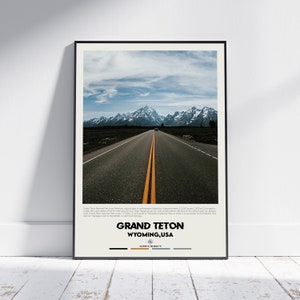 Peinture numérique à l'huile, impression Grand Teton, art mural Grand Teton, poster Grand Teton, photo Grand Teton, décoration murale Grand Teton, poster Wyoming