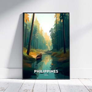 Philippines City Print, Philippines Travel Poster, Asia Travel Gift, Philippines Wall Art, Philippines Digital Download, Philippines Poster