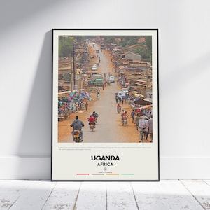 Digital Oil Paint, Uganda Print, Uganda Wall Art, Uganda Poster, Uganda Photo, Uganda Poster Print, Uganda Wall Decor, Kampala, Africa Print