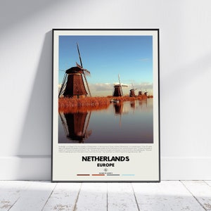 Digitale Ölfarbe, Niederlande Druck, Niederlande Wandkunst, Niederlande Poster, Niederlande Foto, Niederlande Wanddekor, Europa Poster