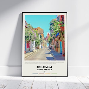 Digital Oil Paint, Colombia Print, Colombia Wall Art, Colombia Poster, Colombia Photo, Colombia Poster Print, Colombia Decor, South America