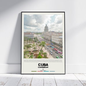 Digital Oil Paint, Cuba Print, Cuba Wall Art, Cuba Poster, Cuba Photo, Cuba Poster Print, Cuba Wall Decor, Havana, Caribbean Poster Print