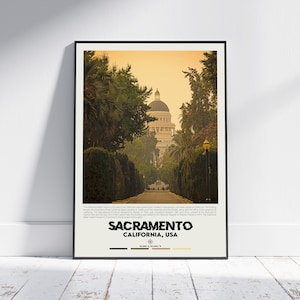 Digital Oil Paint, Sacramento Print, Sacramento Wall Art, Sacramento Poster, Sacramento Photo, Sacramento Poster Print, Sacramento Decor