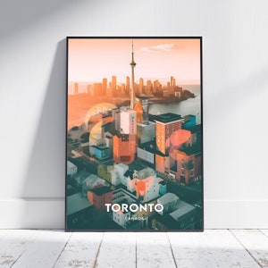Toronto City Print, Toronto Travel Poster, Canada Travel Gift, Toronto Wall Art, Toronto Digital Download, Toronto Poster