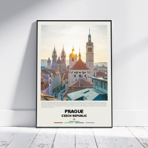 Digital Oil Paint, Prague Print, Prague Wall Art, Prague Poster, Prague Photo, Prague Poster Print, Prague Wall Decor, Czech Republic