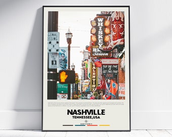 Digital Oil Paint, Nashville Print, Nashville Wall Art, Nashville Poster, Nashville Photo, Nashville Poster Print, Nashville Wall Decor
