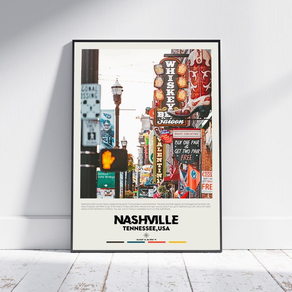 Digital Oil Paint, Nashville Print, Nashville Wall Art, Nashville Poster, Nashville Photo, Nashville Poster Print, Nashville Wall Decor