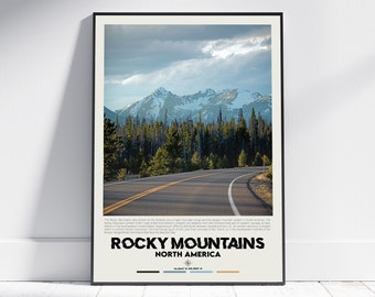 Digital Oil Paint, Rocky Mountains Print, Rocky Mountains Wall Art, Rocky Mountains Poster, Rocky Mountains Photo, Rocky Mountains Decor