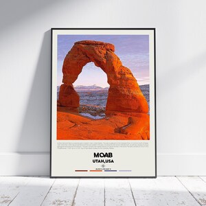 Digital Oil Paint, Moab Print, Moab Wall Art, Moab Poster, Moab Photo, Moab Poster Print, Moab Wall Decor, Utah, United States Poster Print