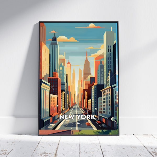 New York City Print, New York Travel Poster, USA Travel Gift, New York Wall Art, New York Digital Download, New York Poster,Instant Download