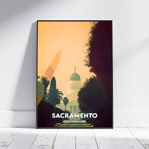 Sacramento City Print, Sacramento Travel Poster, California Travel Gift, Sacramento Wall Art, Sacramento Digital Download, Sacramento Poster