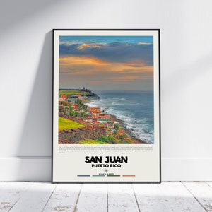 Digital Oil Paint, San Juan Print, San Juan Wall Art, San Juan Poster, San Juan Photo, San Juan Poster Print, San Juan Decor, Puerto Rico