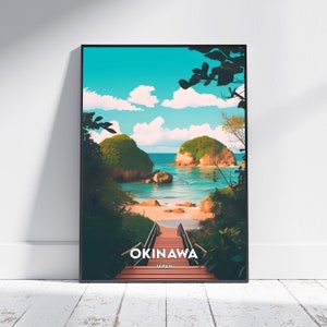 Okinawa City Print, Okinawa Travel Poster, Japan Travel Gift, Okinawa Wall Art, Okinawa Digital Download, Okinawa Poster