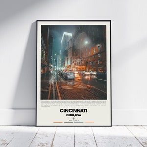 Digital Oil Paint, Cincinnati Print, Cincinnati Wall Art, Cincinnati Poster, Cincinnati Photo, Cincinnati Poster Print, Cincinnati Decor