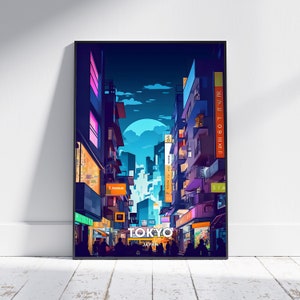 Tokyo City Print, Tokyo Travel Poster, Japon Travel Gift, Tokyo Wall Art, Tokyo Digital Download, Tokyo Poster,Tokyo Travel Print