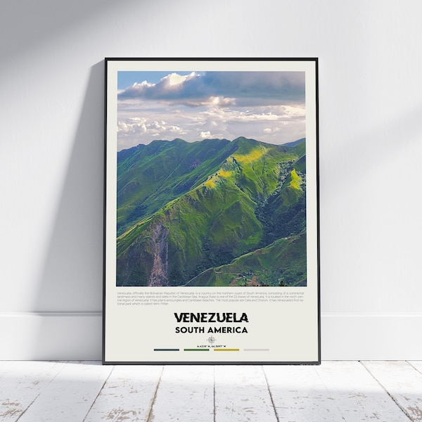 Digital Oil Paint, Venezuela Print, Venezuela Wall Art, Venezuela Poster, Venezuela Photo, Venezuela Poster Print, Venezuela Wall Decor