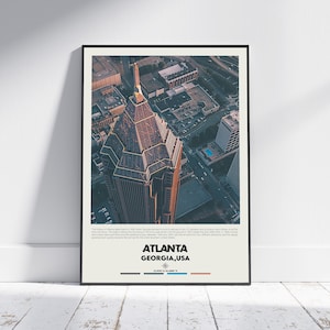 Digital Oil Paint, Atlanta Print, Atlanta Wall Art, Atlanta Poster, Atlanta Photo, Atlanta Poster Print, Atlanta Wall Decor, Georgia Print