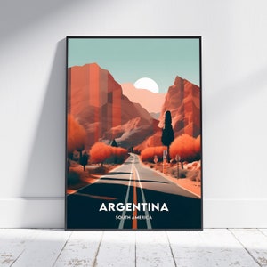 Argentina City Print, Argentina Travel Poster, South America Travel Gift, Argentina Wall Art, Argentina Digital Download, Argentina Poster