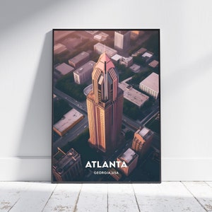 Atlanta City Print, Atlanta Travel Poster, Georgia Travel Gift, Atlanta Wall Art, Atlanta Digital Download, Atlanta Poster
