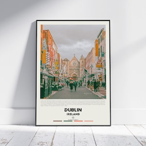 Digital Oil Paint, Dublin Print, Dublin Wall Art, Dublin Poster, Dublin Photo, Dublin Poster Print, Dublin Wall Decor, Ireland Poster