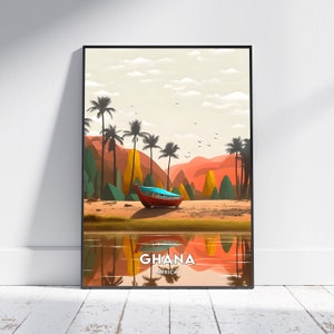 Ghana City Print, Ghana Travel Poster, Africa Travel Gift, Ghana Wall Art, Ghana Digital Download, Ghana Poster