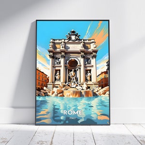 Rome City Print, Rome Travel Poster, Italy Travel Gift, Rome Wall Art, Rome Digital Download, Rome Poster